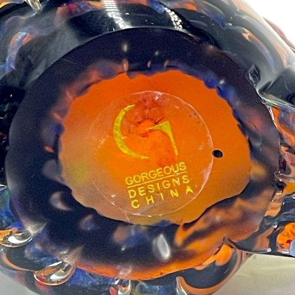 Gorgeous Designs: Handblown Multi Colored Art Glass Rooster Paperweight Figurine - Picture 4 of 16